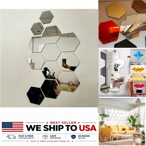 Hexagon acrylic mirror wall - mirror,