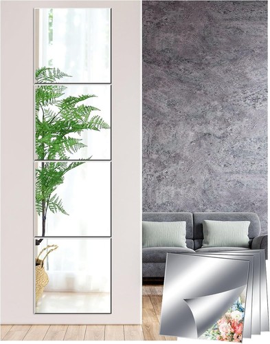 Mirror tiles stick full - on,